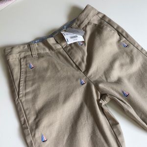 NWT Janie&Jack Sailboat Embroidered Khaki Pants ⛵️